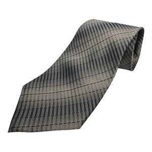 Elegant Gray and Brown Men's Tie Siena Collezione 100% Silk Men’s Tie 66”